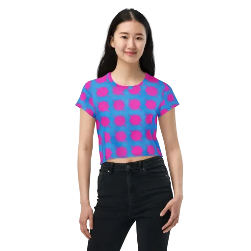 Neon Comet on a Crop Tee