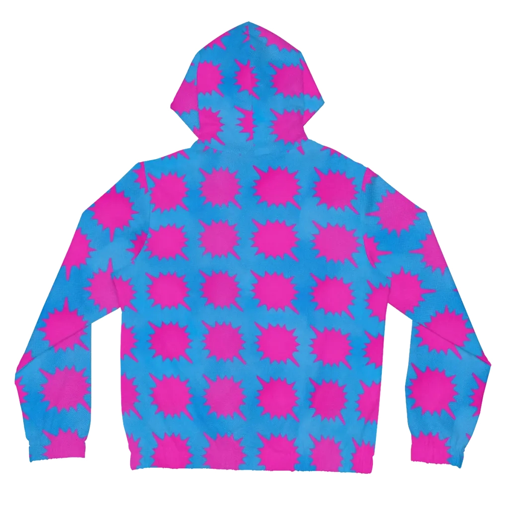 Neon Comet on Women's Full-Zip Hoodie — Back