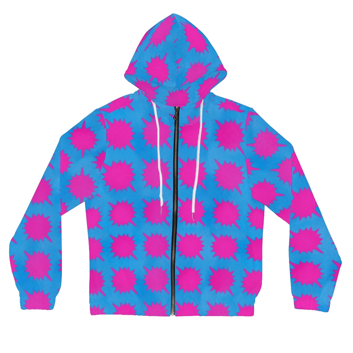 Neon Comet on Women's Full-Zip Hoodie — Front