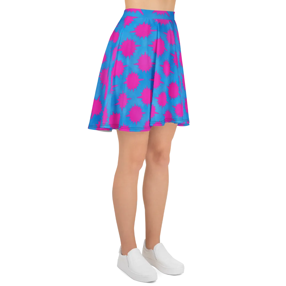 Neon Comet on Skater Skirt — Right