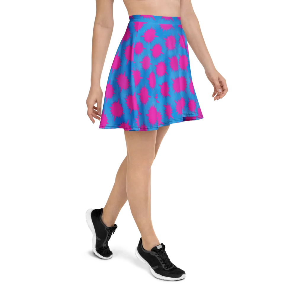 Neon Comet on Skater Skirt — Right