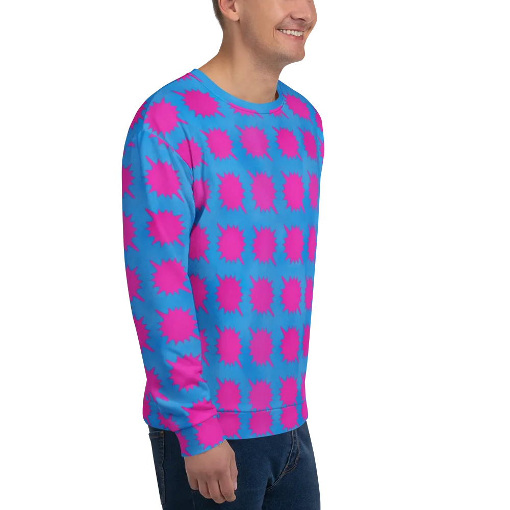 Neon Comet on Sweatshirt — Right Front
