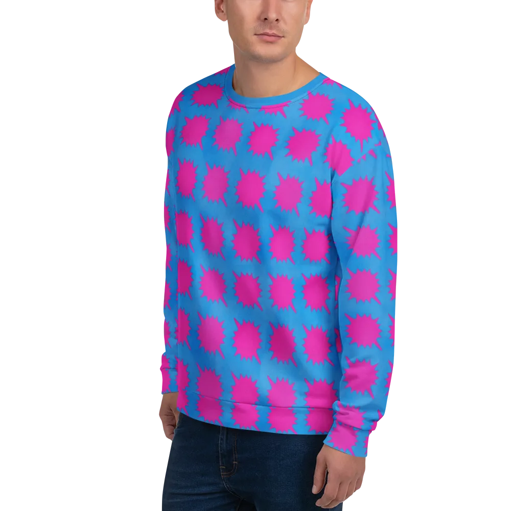 Neon Comet on Sweatshirt — Left Front
