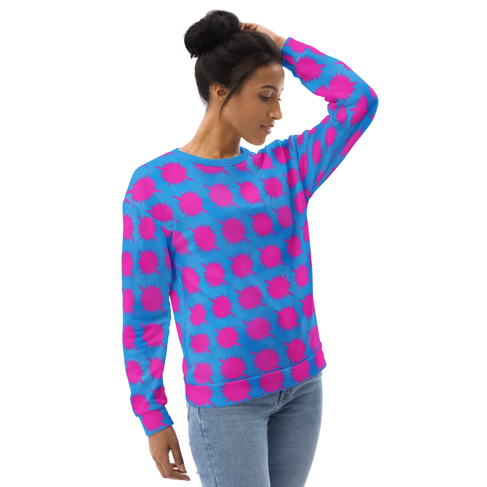 Neon Comet on Sweatshirt — Right Front