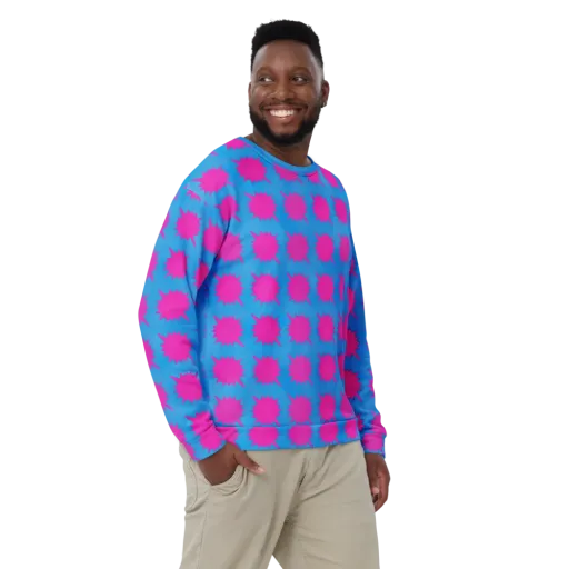Neon Comet on a Sweatshirt