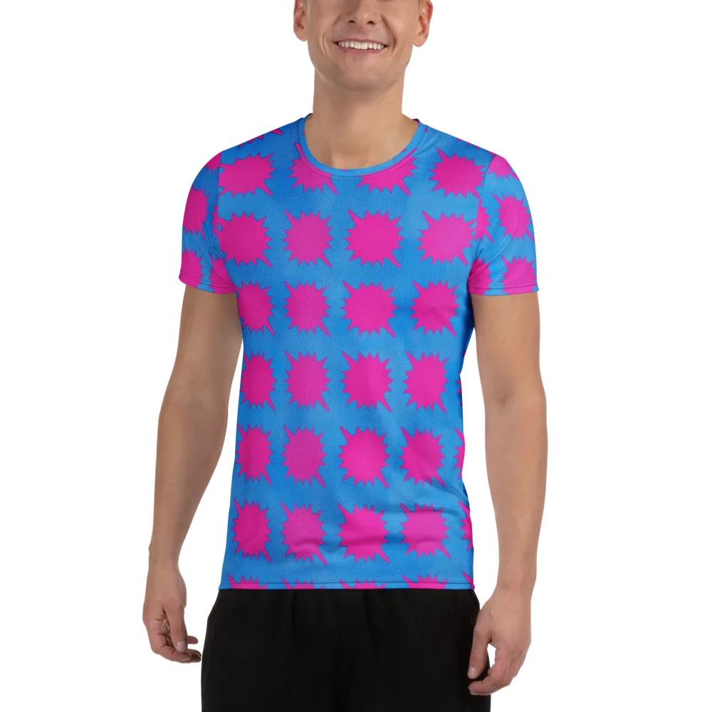 Neon Comet on Men's Athletic T-Shirt — Front
