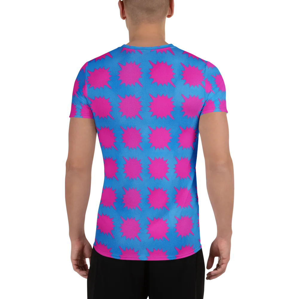 Neon Comet on Men's Athletic T-Shirt — Back