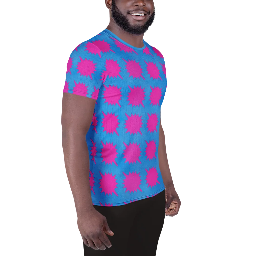 Neon Comet on Men's Athletic T-Shirt — Right