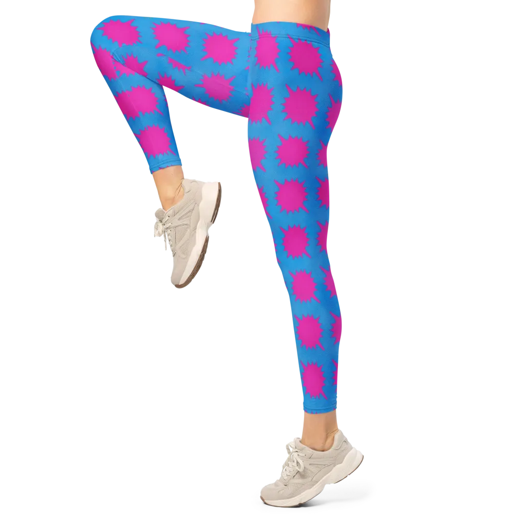 Neon Comet on Leggings — Left