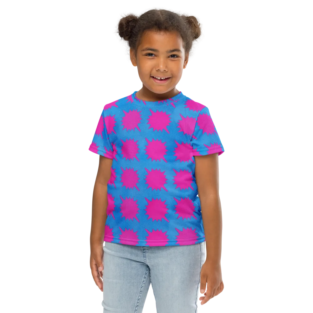 Neon Comet on Kids Crew Neck T-Shirt — Front