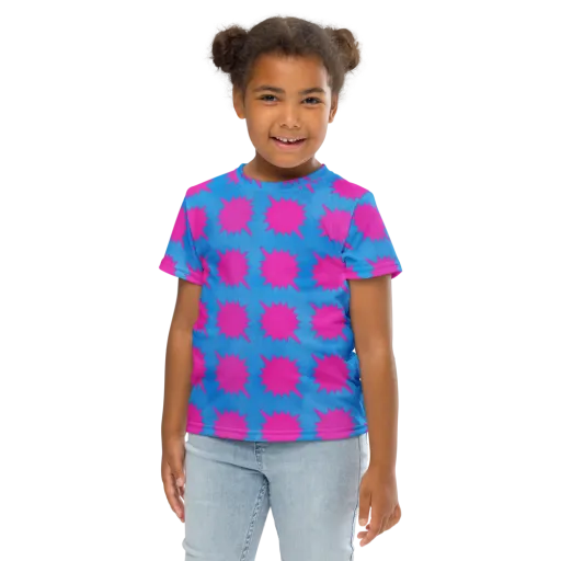 Neon Comet on a Kids Crew Neck T-Shirt