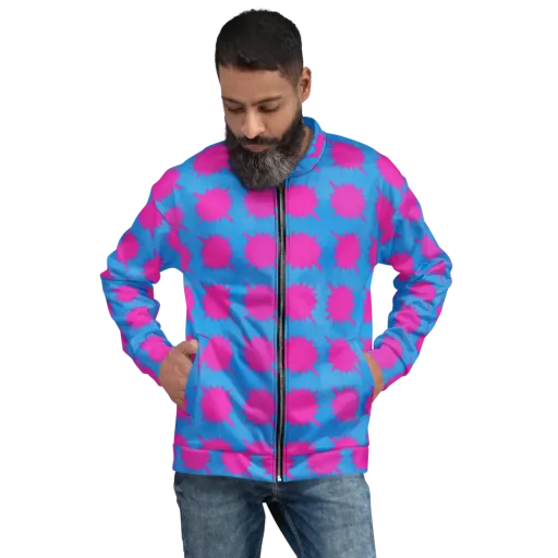 Neon Comet on a Bomber Jacket