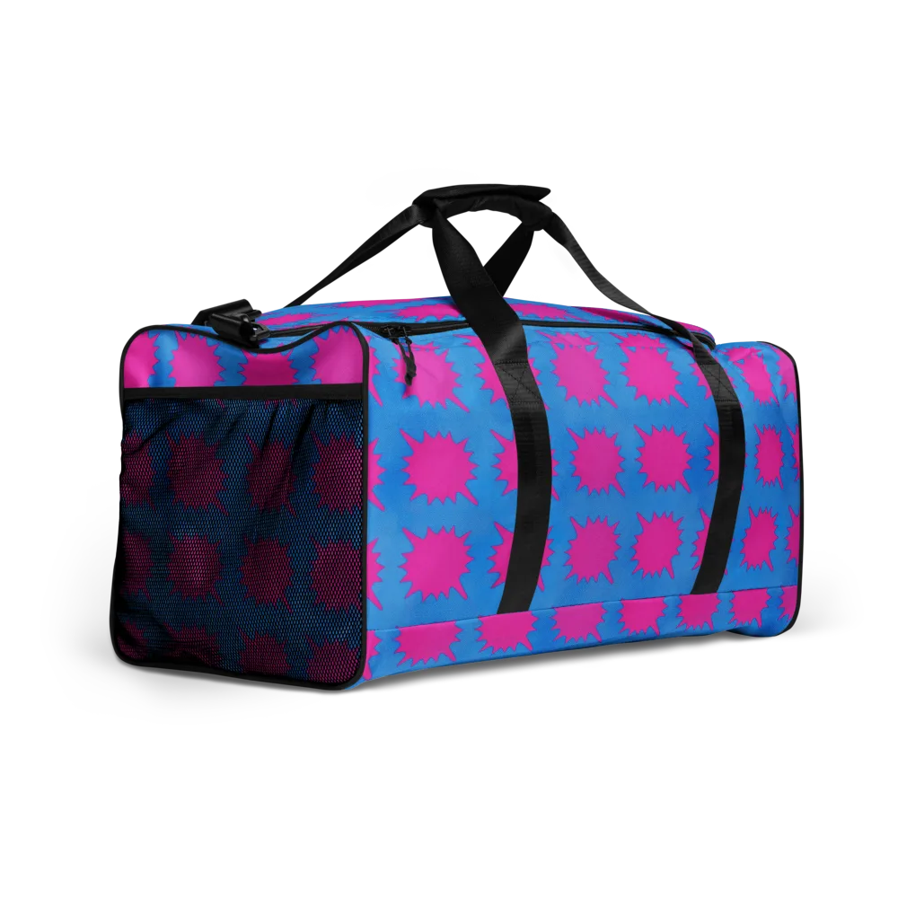Neon Comet on Duffle Bag — Right Front