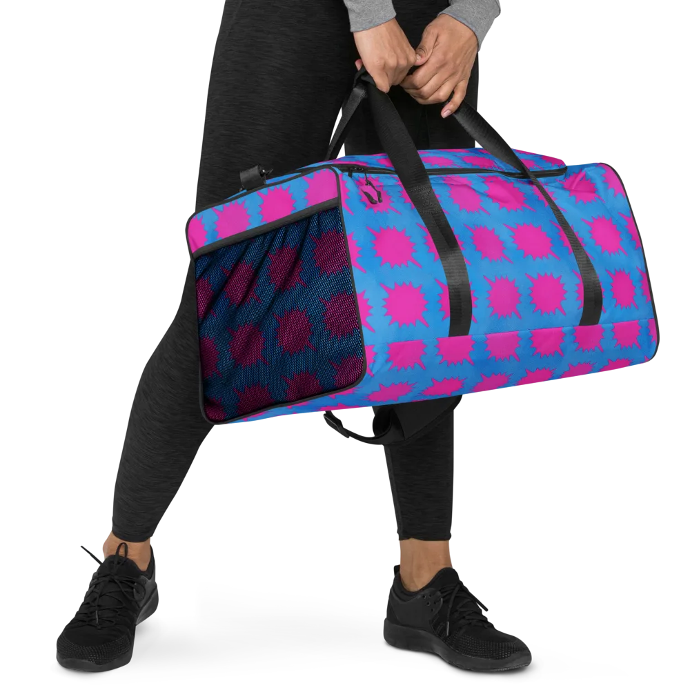 Neon Comet on Duffle Bag — Right Front