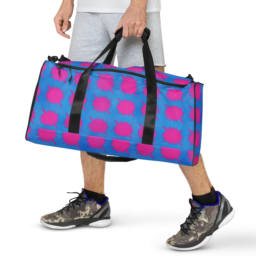 Neon Comet on Duffle Bag — Front