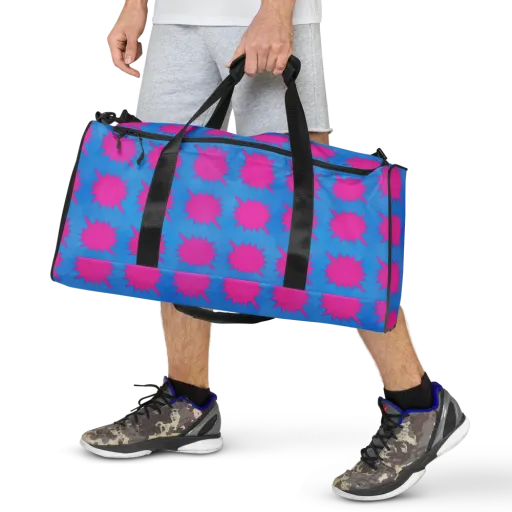 Neon Comet on a Duffle Bag