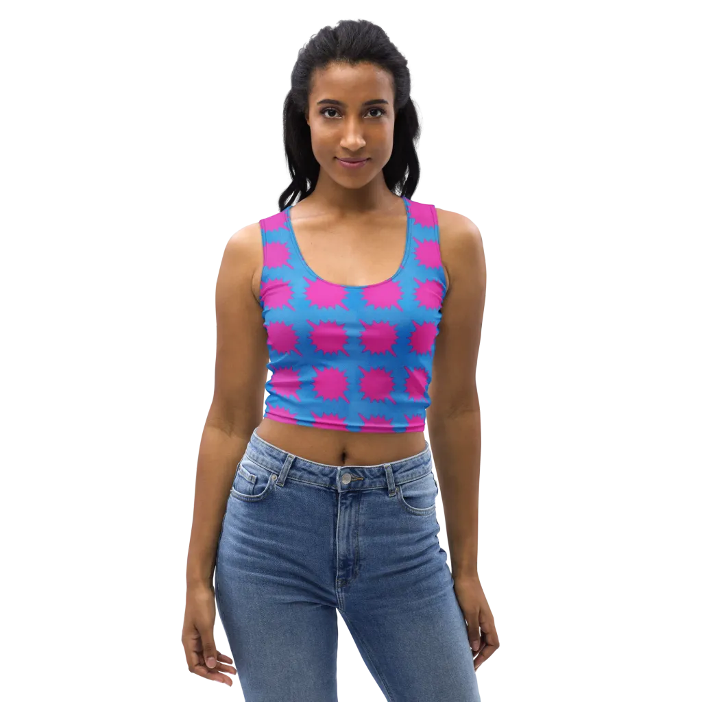 Neon Comet on Crop Top — Front