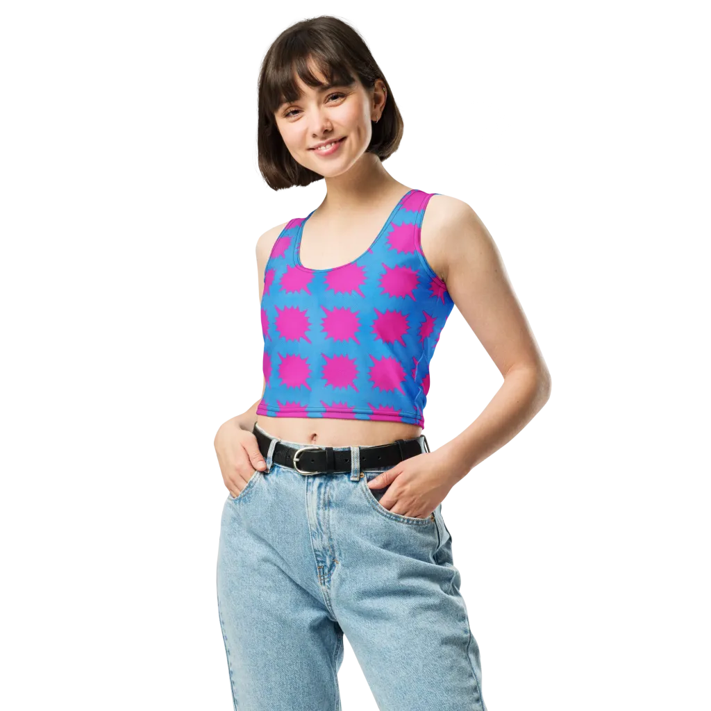 Neon Comet on Crop Top — Front
