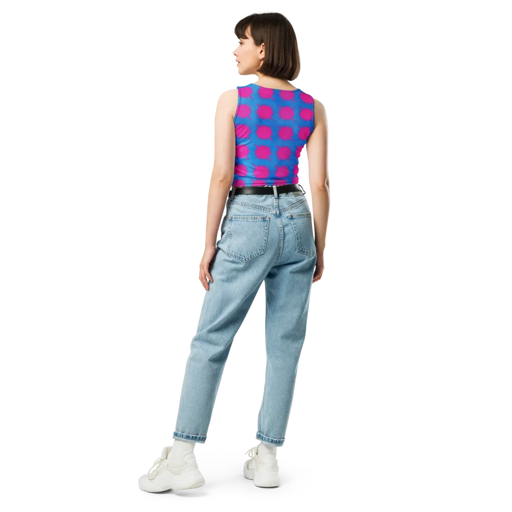 Neon Comet on Crop Top — Back