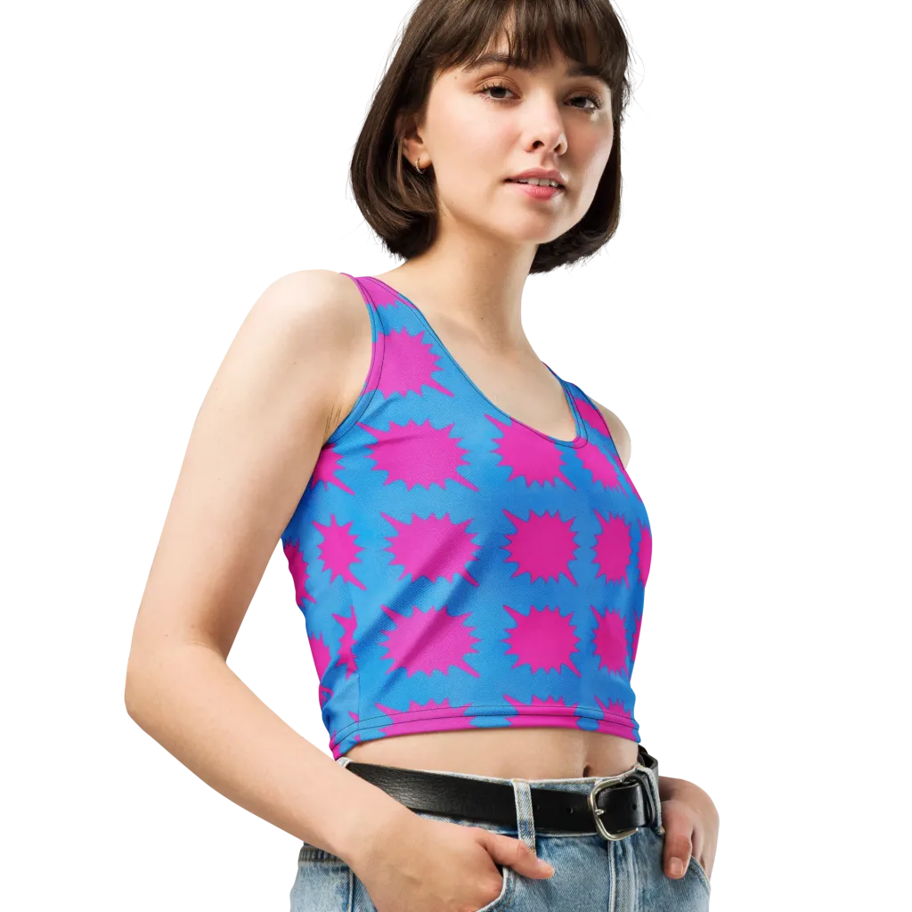Neon Comet on Crop Top — Right Front