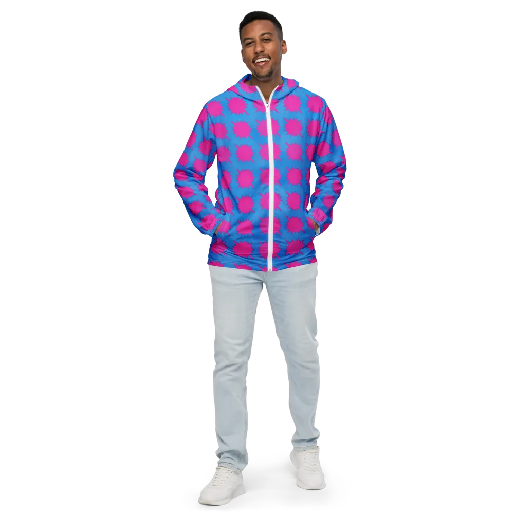 Neon Comet on Men's Windbreaker — Front