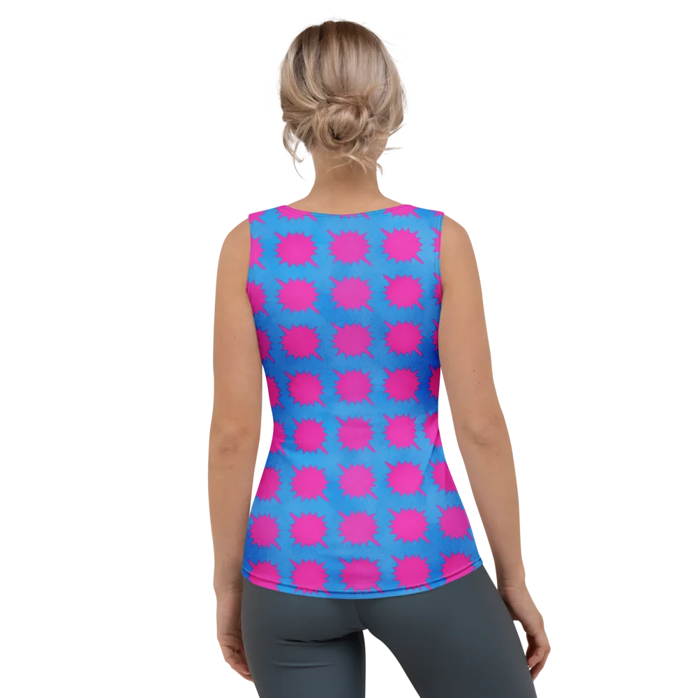 Neon Comet on Women's Tank Top — Back