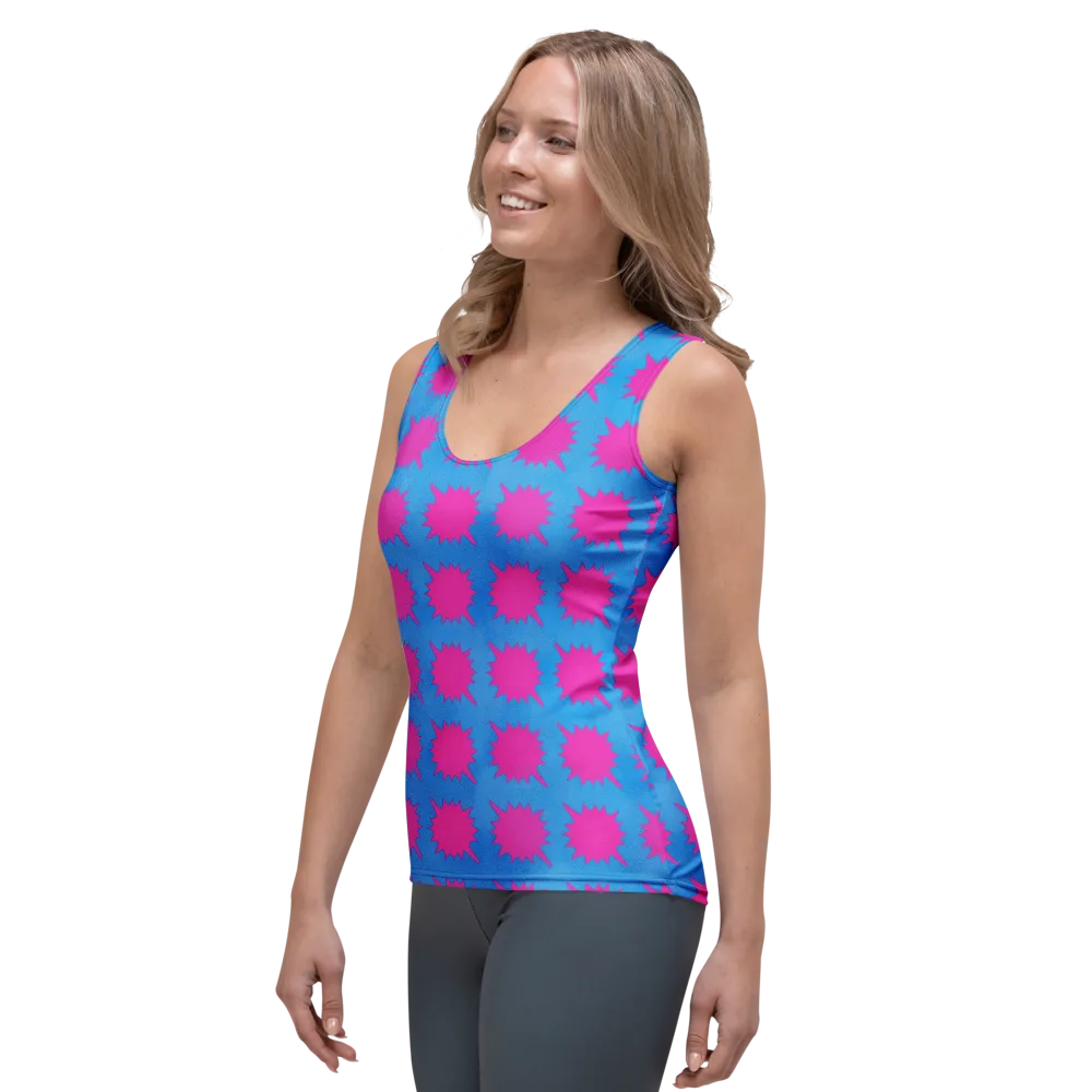 Neon Comet on Women's Tank Top — Left Front