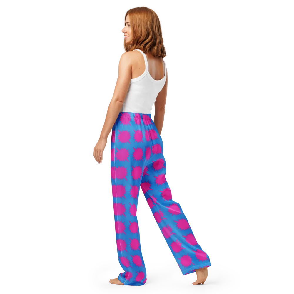 Neon Comet on Women's Pajama Pants — Back