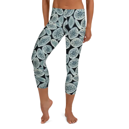 Midnight Citrus on a Capri Leggings