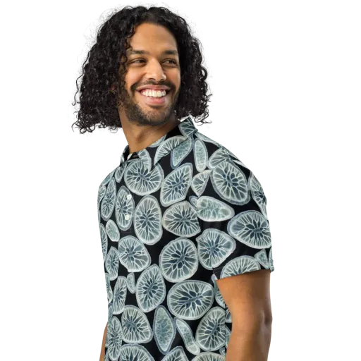 Midnight Citrus on a Men's Slim Fit Polo Shirt