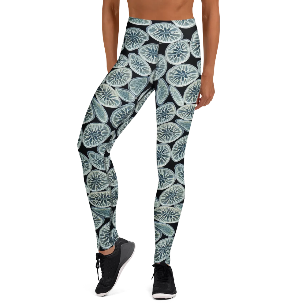 Midnight Citrus on Yoga Leggings — Front