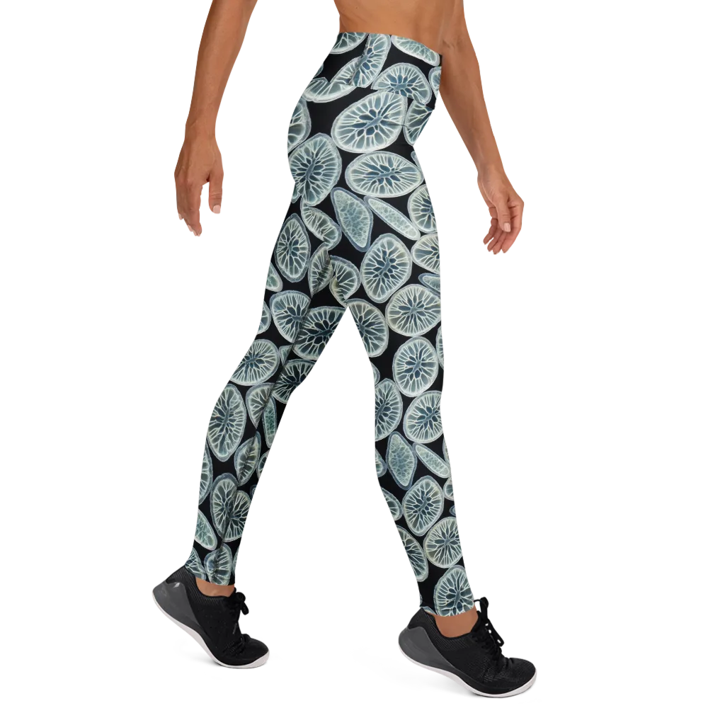 Midnight Citrus on Yoga Leggings — Right