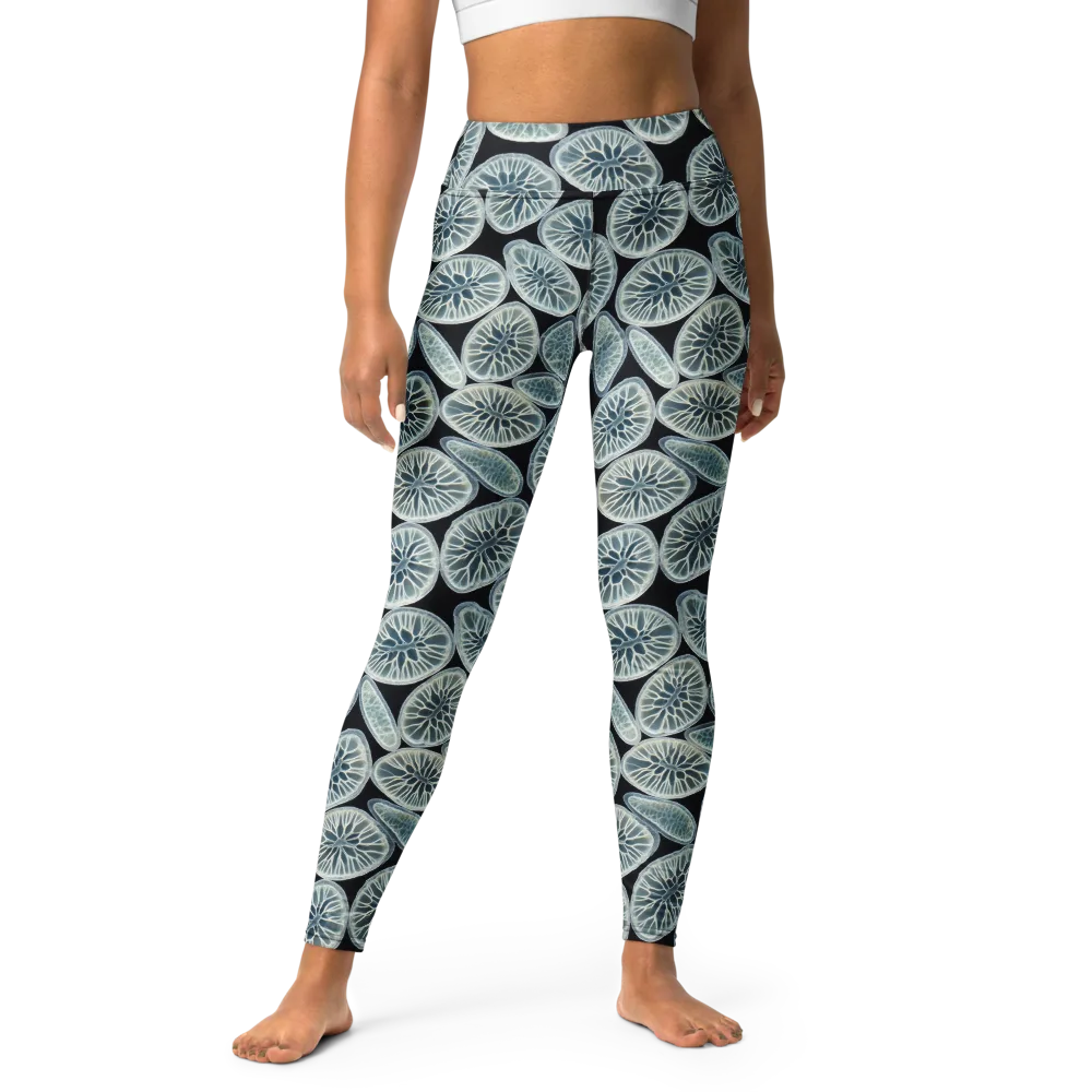 Midnight Citrus on Yoga Leggings — Front