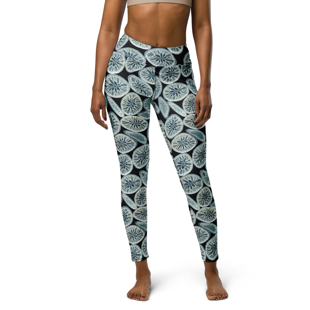 Midnight Citrus on Yoga Leggings — Front