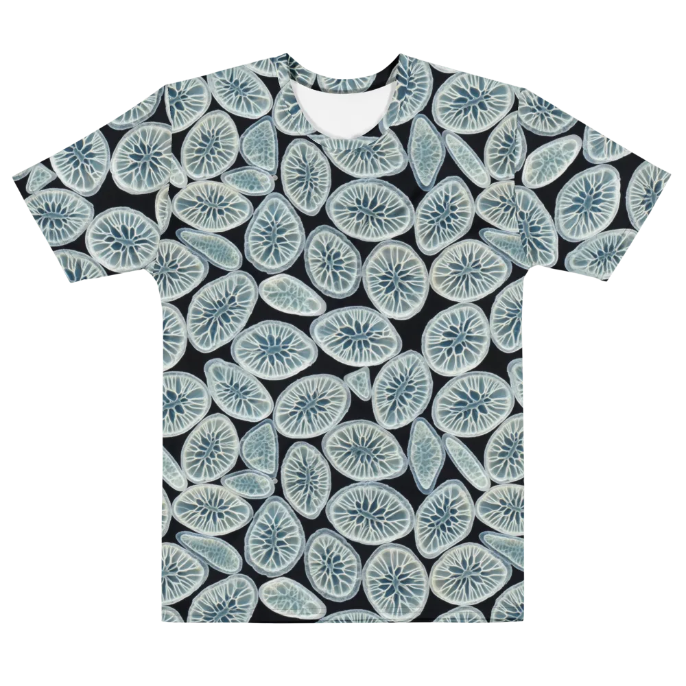 Midnight Citrus on Men's Cotton Crew Neck T-Shirt — Front