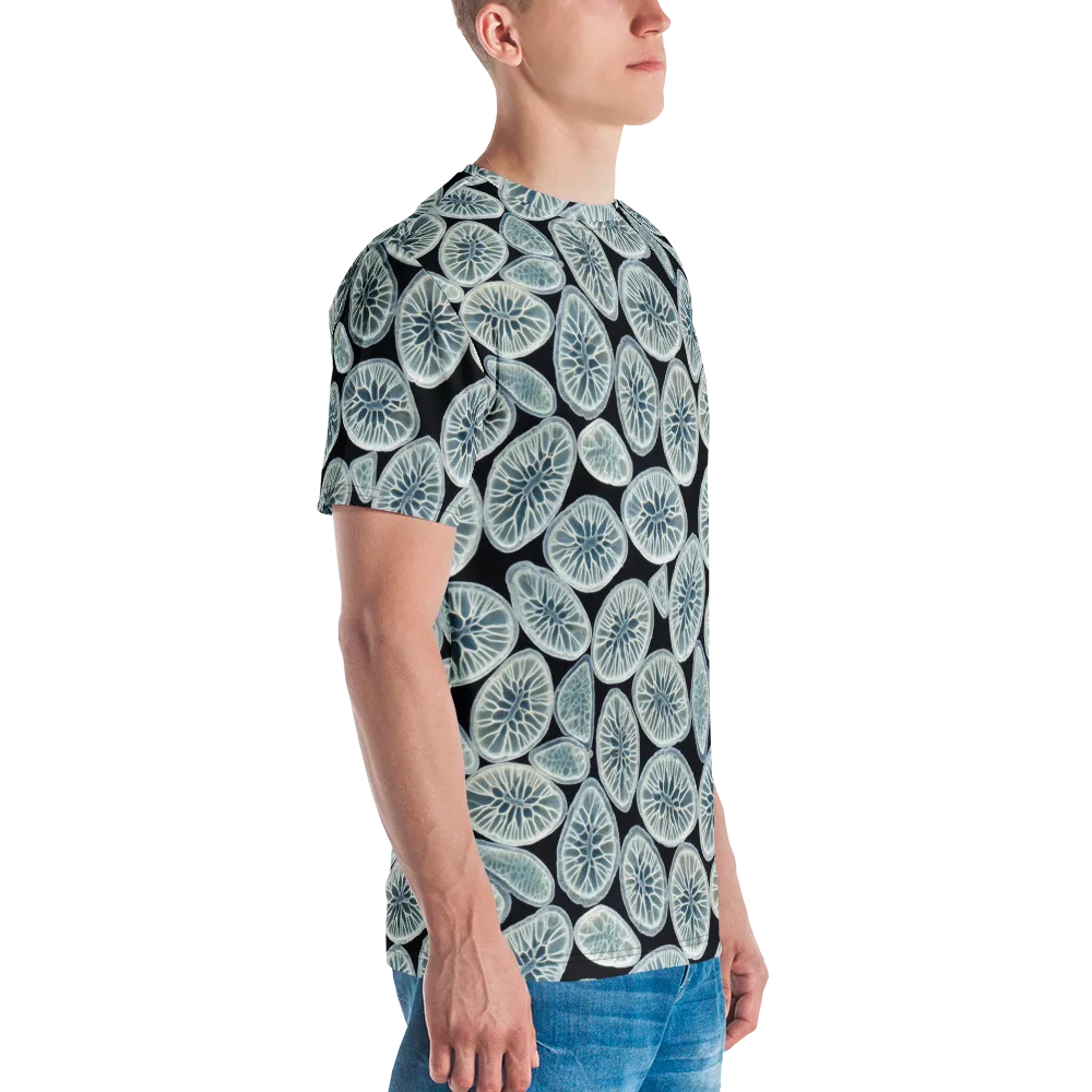 Midnight Citrus on Men's Crew Neck T-Shirt — Right