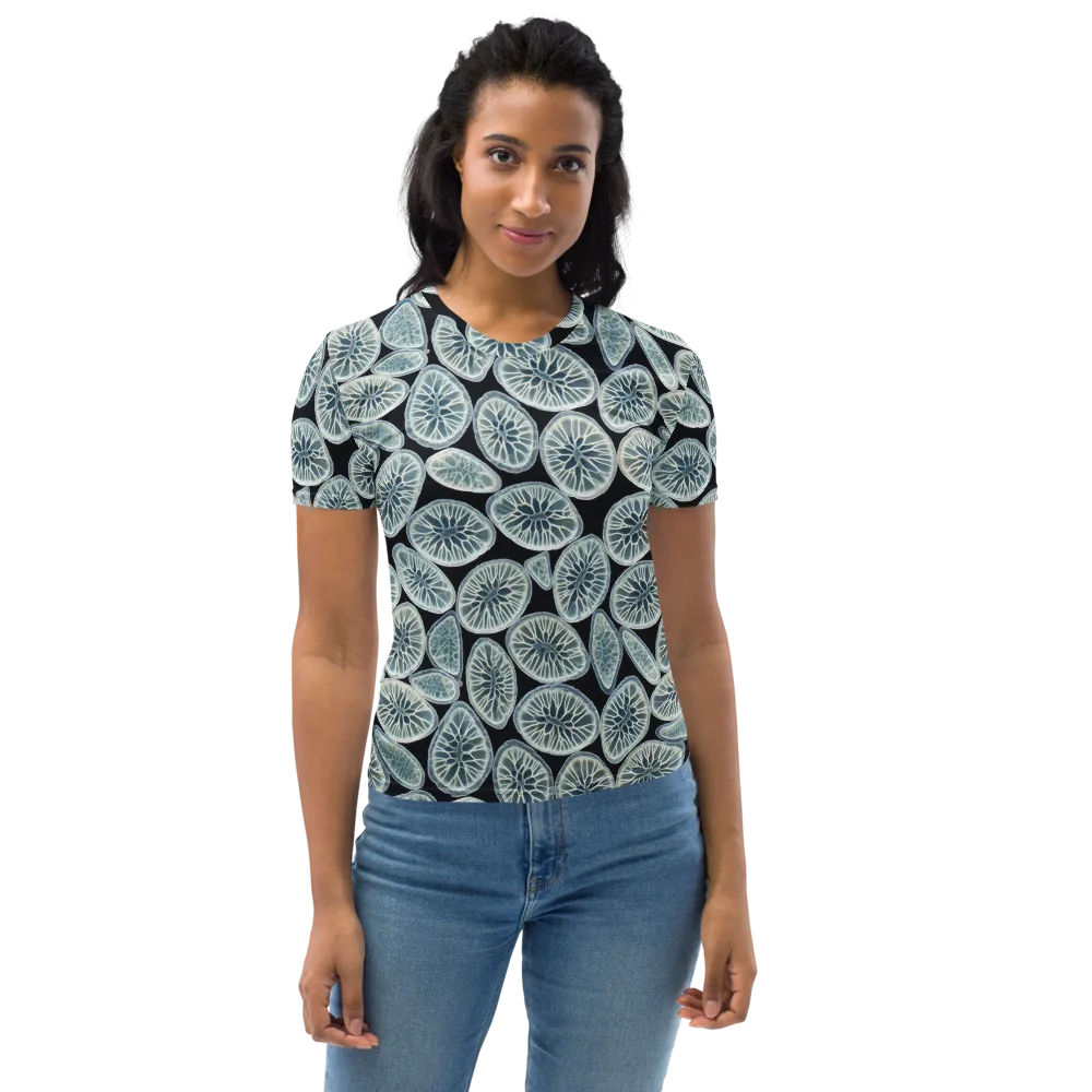 Midnight Citrus on Women's Crew Neck T-Shirt — Front