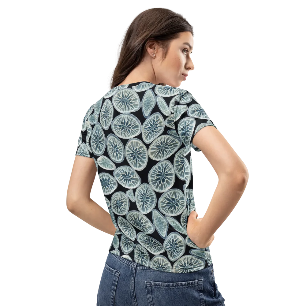 Midnight Citrus on Women's Crew Neck T-Shirt — Back