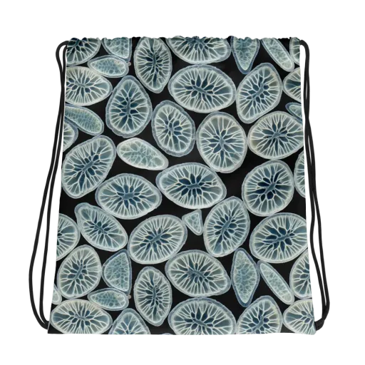 Midnight Citrus on a Drawstring Bag