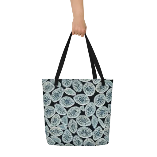 Midnight Citrus on a Large Tote Bag W/ Pocket