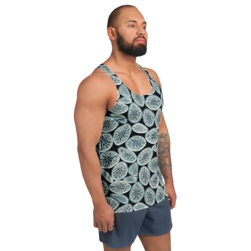Midnight Citrus on a Men's Tank Top