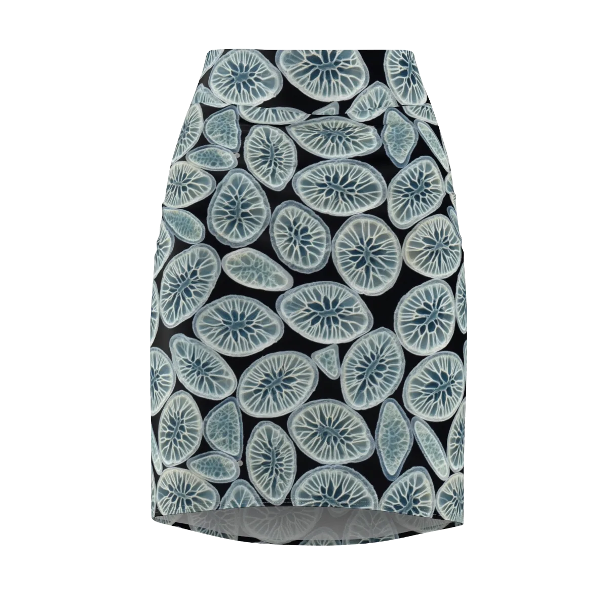 Midnight Citrus on Pencil Skirt — Front