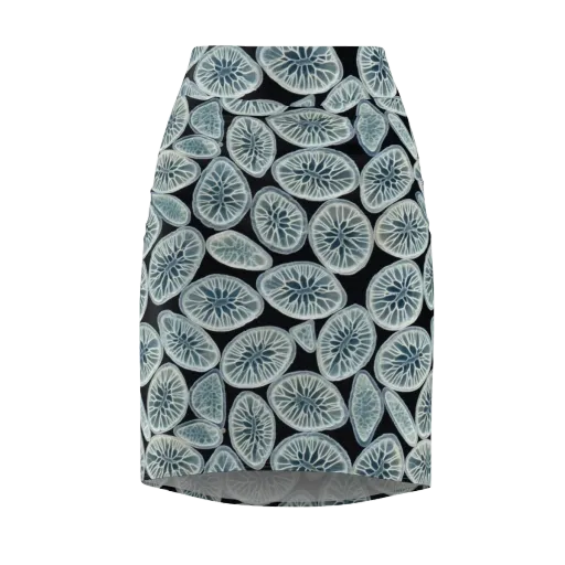 Midnight Citrus on a Pencil Skirt