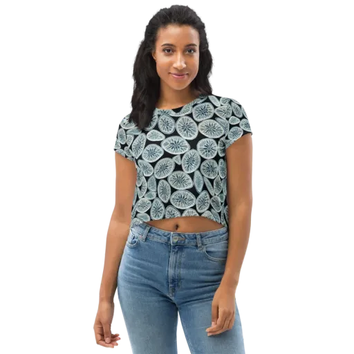 Midnight Citrus on a Crop Tee