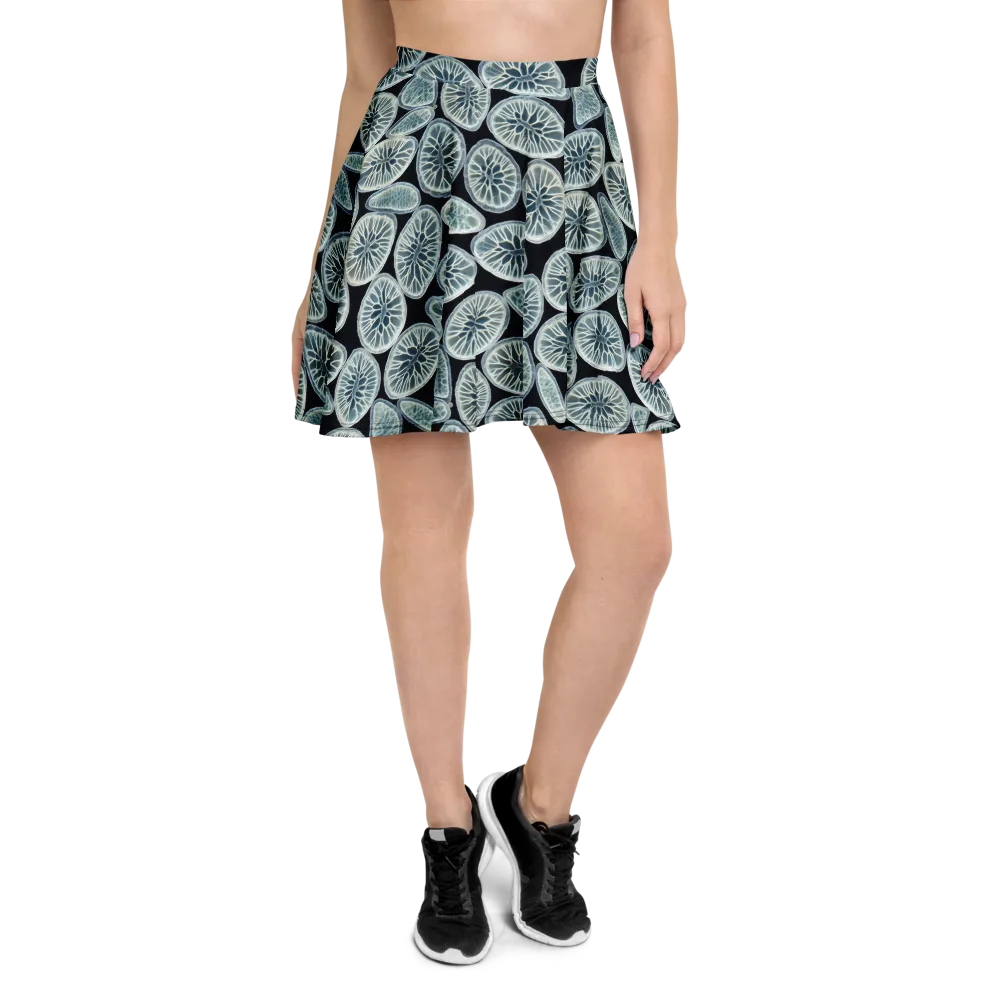 Midnight Citrus on Skater Skirt — Front