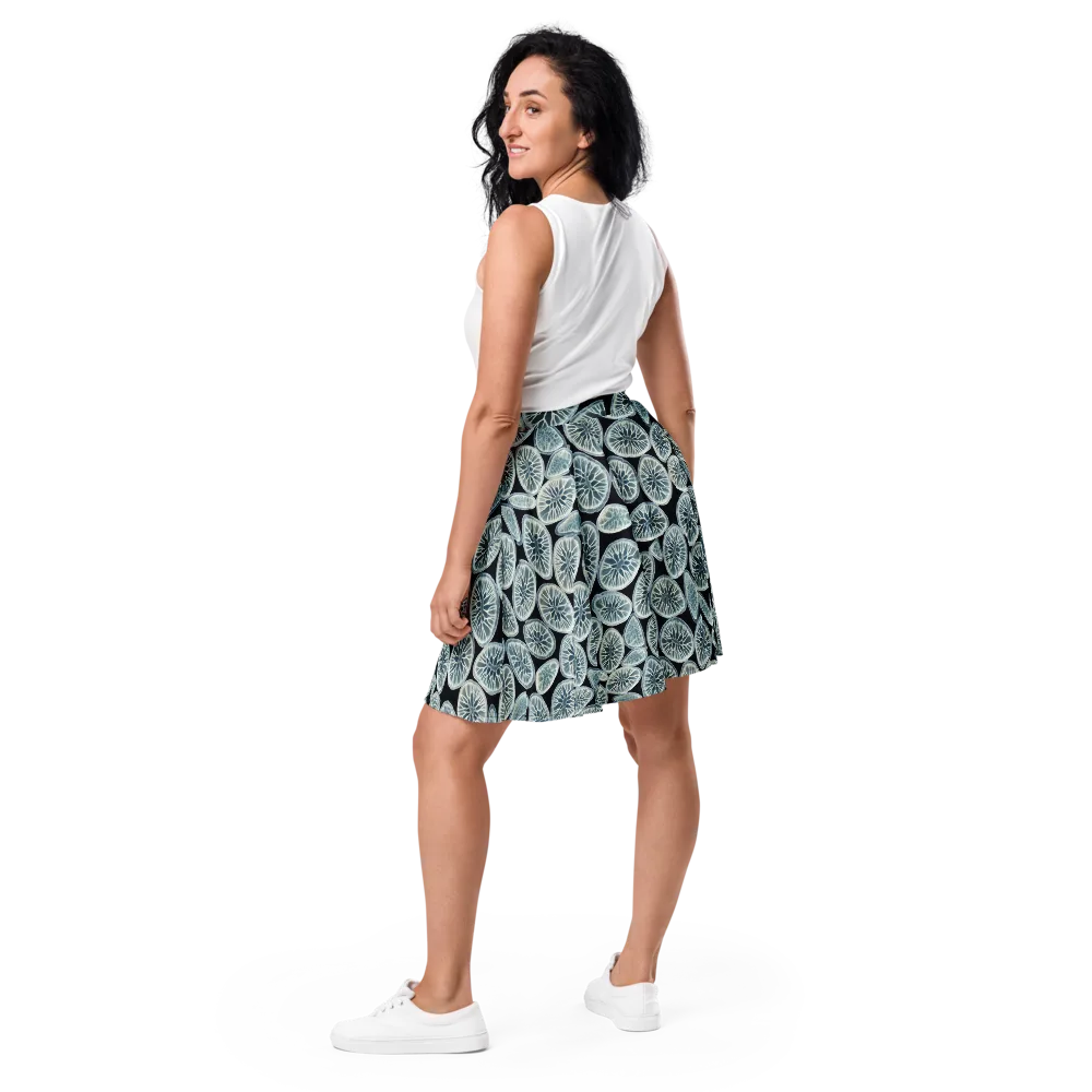 Midnight Citrus on Skater Skirt — Back