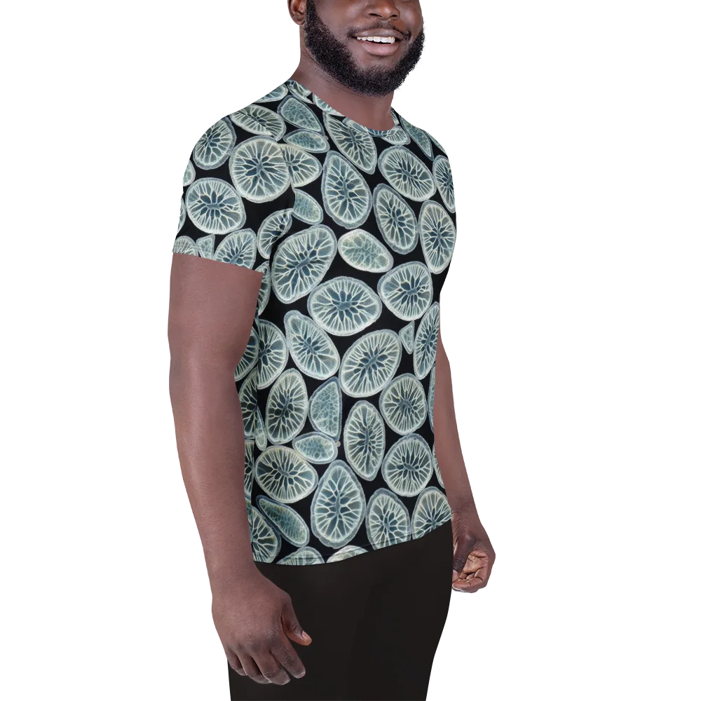 Midnight Citrus on Men's Athletic T-Shirt — Right