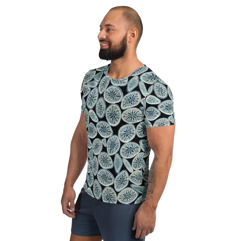 Midnight Citrus on Men's Athletic T-Shirt — Left