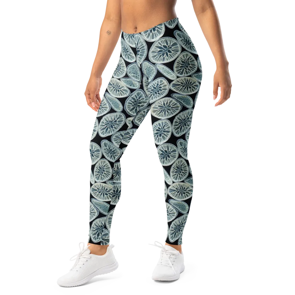 Midnight Citrus on Leggings — Left Front