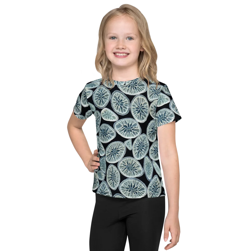 Midnight Citrus on Kids Crew Neck T-Shirt — Front
